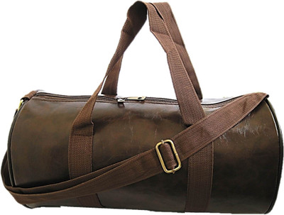 

Muccasacra Trendy Silky Brown Weekender Duffel Gym Bag with 3 compartments Gym Bag(Brown)