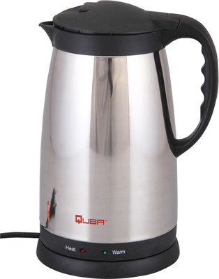 

Quba 7111 Double Insulated Stainless Steel Body Anti Hot Handle Multipurpose Use Such As To Boil Egg , Vegetable, Maggie Etc 1.8 Liter Electric Kettle(1.8 L, Silver and Black)