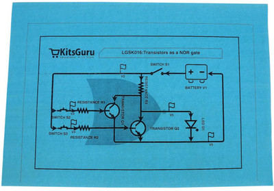 KitsGuru Transistor as a NOR gate Educational Electronic Hobby Kit
