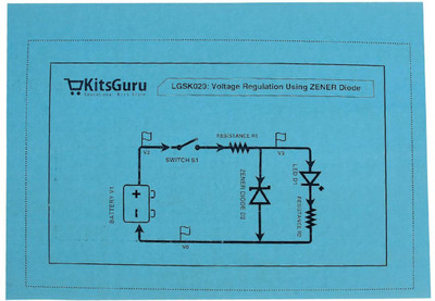 KitsGuru Voltage regulation using zener diode Educational Electronic Hobby Kit