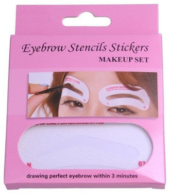 

Natural Quick makeup stencils eyebrow stickers multiple mixed shapes Eyebrow Stencil(24)