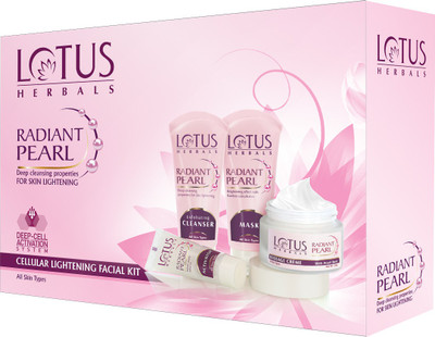 

Lotus Radiant Pearl Cellular Lightening Facial Kit 170 g(Set of 4)