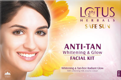 

Lotus Herbals SAFE SUN Anti-Tan Whitening & Glow Facial Kit 40 g