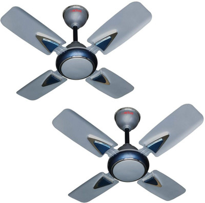 

ACTIVA Y-1 4 Blade Ceiling Fan(SILVER BLUE, Pack of 2)