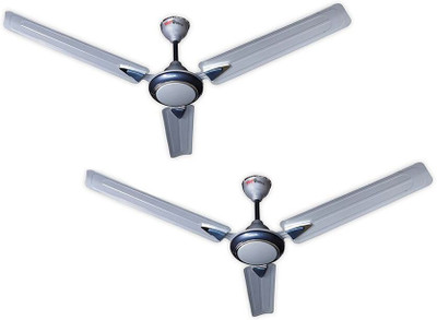 

VOLTGUARD STAR-1 SILVER BLUE PACK OF TWO 3 Blade Ceiling Fan(SILVER BLUE, Pack of 2)