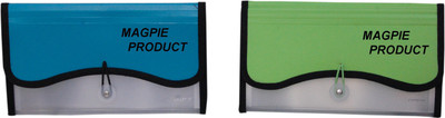 

MagPie Polypropylene Transparent Expanding Cheque Book Holder Case Set Of 2(Set Of 2, Assorted)