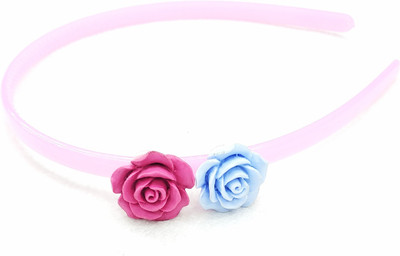 

fairytale Premium Quality Non-Breakable Plastic Hair Band With Ceramic Flower For Small Girls Age 1 to 12 Head Band(Multicolor)