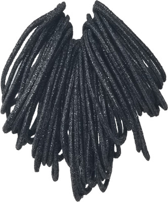 

Evolution Evogirl Rubberbands Thick Shiny Black ,Hair Bands, Hair ties for Women/Girls (Pack of 50) Rubber Band(Black)