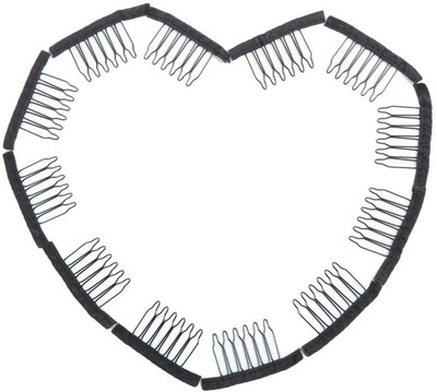 

Ritzkart Stainless Steel Hair Wig Clip 3.8cm*3cm Wrapped Wig Tooth Combs for Wig Caps Glue less 12 Pc Wig Clips (Black) Hair Clip(Black)