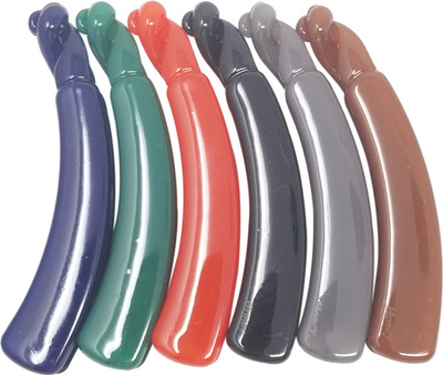 

Evolution Banana Clips Thick Curved Glossy Basic Colors, Medium size (Pack of 6) Banana Clip(Multicolor)