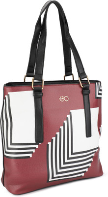 

E2O Shoulder Bag(Maroon, White, Black), Black;maroon;white