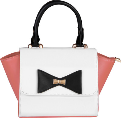 

Abozzo Hand-held Bag(White, Pink), Pink;white