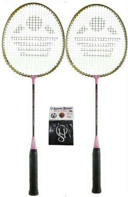 

Cosco CB 120 Badminton Racquet (Pack of 2) With SportsHouse Cotton Wrist Band Badminton Kit