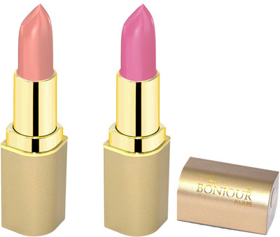 

Bonjour Paris Creamy Matte Lipsticks D1(pink, nude, 8 g)