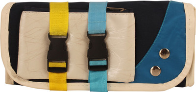 

STYM TWIN BUCKLE Art Polyester Pencil Box(Set of 1, Blue)