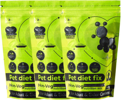 

petdietfix Adult Pet Dog Food Non Vegetarian (Mix and Serve with Home made Food) Chicken 150 g Dry Dog Food(Pack of 3)