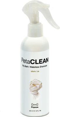 

Petacom Waterless Dog Shampoo Allergy Relief, Anti-dandruff, Hypoallergenic, Whitening and Color Enhancing White Silk Dog Shampoo(225 ml)