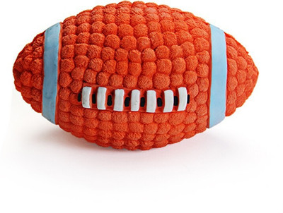 

Petlicious & More Rugby Ball Dog Toy Puppy Toy Rubber Squeaky Toy For Dog