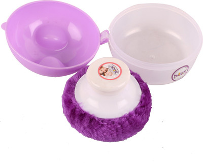 

Poddar Fashion Square Unbreakable Opaque New Born Baby Soft Gentle Touch Face Body Talcum Powder Easy to Refill Puff Cosmetic Storage Spong Container Villus Total Hygiene Cylindrical Powder Containe(Light Purple -1)