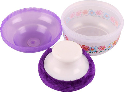 

Poddar Fashion Square Unbreakable Opaque New Born Baby Soft Gentle Touch Face Body Talcum Powder Easy to Refill Puff Cosmetic Storage Spong Container Villus Total Hygiene Cylindrical Powder Containe(Drak Purple)