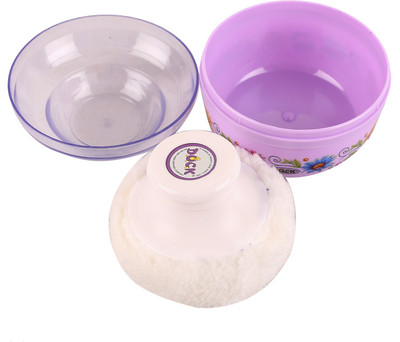

Poddar Fashion Square Unbreakable Opaque New Born Baby Soft Gentle Touch Face Body Talcum Powder Easy to Refill Puff Cosmetic Storage Spong Container Villus Total Hygiene Cylindrical Powder Containe(Drak Purple-2)