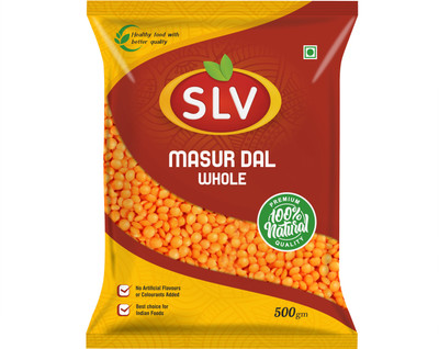 

slv food products Unpolished Red Masoor Dal (Split)(500 g)