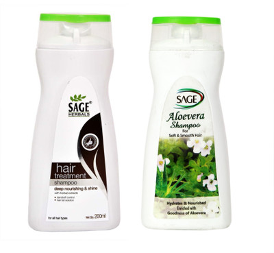 

Sage Herbals Combo of Aloevera Shampoo & Hair Treatment Shampoo(400 ml)