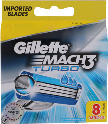 

Gillette Mach 3 Turbo Cartridge(Pack of 8)