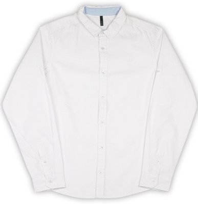 

United Colors of Benetton. Boys Self Design Casual White Shirt, 901