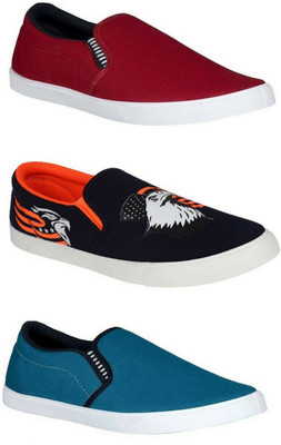 WELDONE Combo Pack Of 3 Loafers For Men(Multicolor ,)