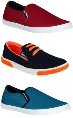 

WELDONE Combo Pack Of 3 Loafers For Men(Maroon, Multicolor