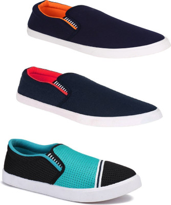 

Vocabulary Combo Pack Of 3 Pairs Loafers Shoes Muticolor Slip On Sneakers For Men(Multicolor