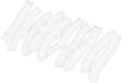 

AGE CARE Disposable Plastic Shower Caps Clear Elastic Waterproof Women Bath Hair Hat for SPA,Hair Salon,Bathing,Hotel Home Kitchen Use(10 PCS)