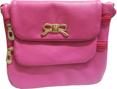 

VeePlay Women Casual, Evening/Party Pink Leatherette Sling Bag