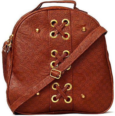 

RISH Women Casual Brown PU Sling Bag