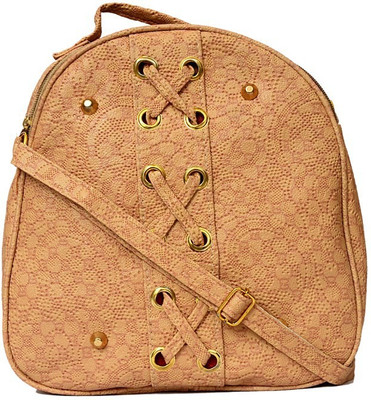 RISH Women Casual Beige PU Sling Bag