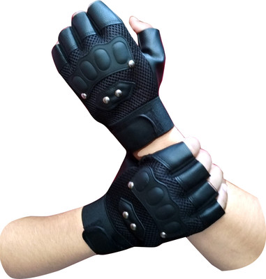 

GymWar Leather Palm Support Weight Lifting Gym & Fitness Gloves (Free Size, Black)