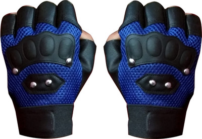 

GymWar Leather Palm Support Weight Lifting Gym & Fitness Gloves (Free Size, Blue)