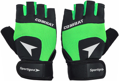 

Sportigoo COMBAT Wrist Support Gym & Fitness Gloves (, Black, Green, White