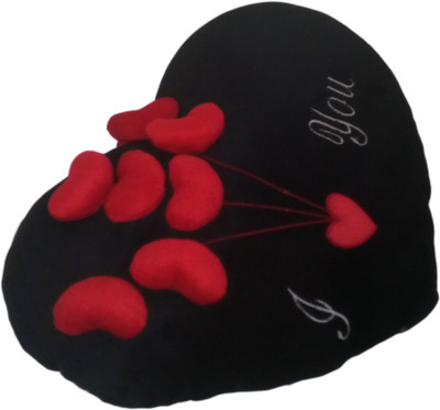 

kidoz kingdom LOVE HEART BLACK/RED SOFT TOY - 30 cm(Black)