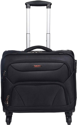 

Murano Cannon .5 Inch Rolling Overnigher with Padded Compartment Cabin Luggage -  inch(Black
