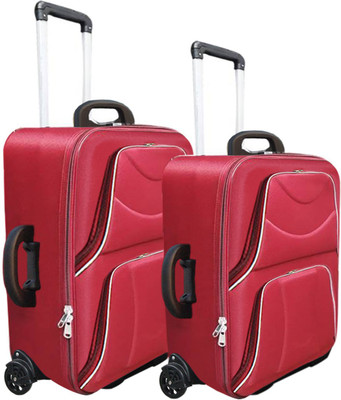

QUBIFT PREMIUM STYLE MAROON TURBO WHEELS BAG Expandable Check-in Luggage -  inch(Maroon