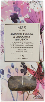 

Mark & Spencer Aniseed, Fennell & Liquorice Infusion, 15 tea pyramids - 37.5g Fennel Infusion Tea Box(37.5 g)