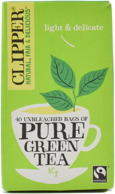 Clipper Pure Green Tea Bags, 40pk - 80g Green Tea Bags(80 g, Box)