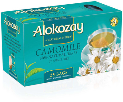 Alokozay Natural Herb, Camomile Tea, 25 Bags - 50g Chamomile Herbal Tea Bags Box(50 g)