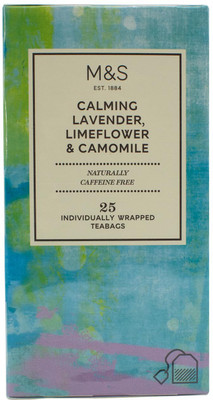 

Mark & Spencer Calming Lavender, Limeflower & Camomile, 25 Teabags - 50g Chamomile Black Tea Bags Box(50 g)