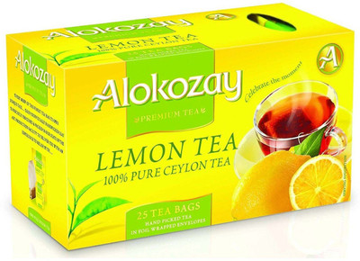 

Alokozay Premium Tea, Lemon Tea, Pure Ceylon Green Tea, 25 Tea Bags - 50g Lemon Black Tea Bags Box(50 g)
