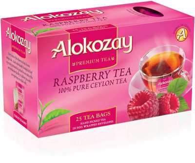 

Alokozay Premium Tea, Rasberry Tea, 25 Tea Bags - 50g Raspberry Black Tea Bags Box(50 g)