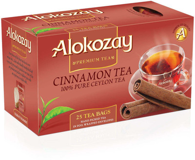 

Alokozay Premium Tea, Cinnamon Tea, 25 Tea Bags - 50g Cinnamon Black Tea Bags Box(50 g)