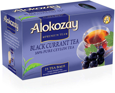 

Alokozay Premium Tea, Black Currant Tea, 25 Tea Bags - 50g Blackcurrant Black Tea Bags Box(50 g)